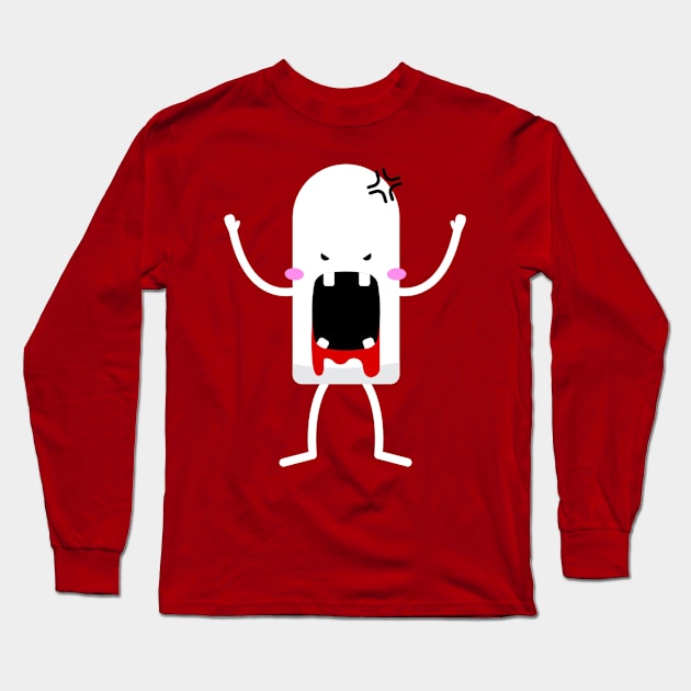 Angry Tampon Long Sleeve T-Shirt by JakeRhodes